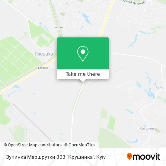 Зупинка Маршрутки 303 "Крушинка" map