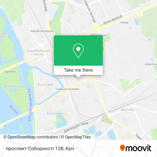 Карта проспект Соборності 12В