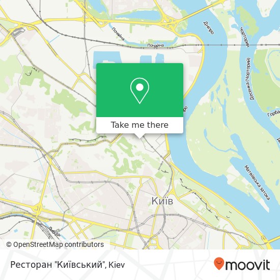 Карта Ресторан "Київський"