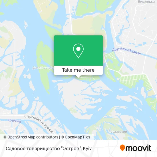 Карта Садовое товарищество "Остров"