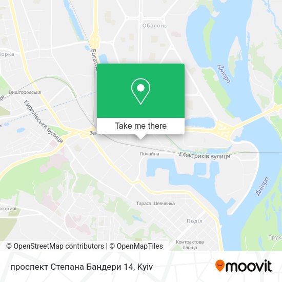Карта проспект Степана Бандери 14