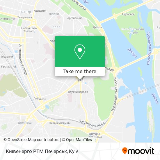 Карта Київенерго РТМ Печерськ