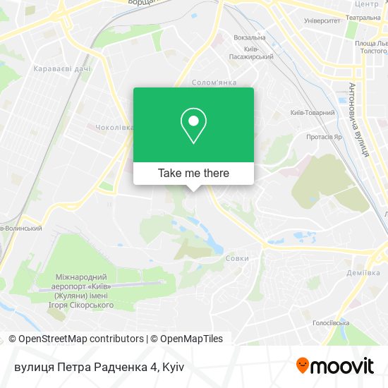 Карта вулиця Петра Радченка 4