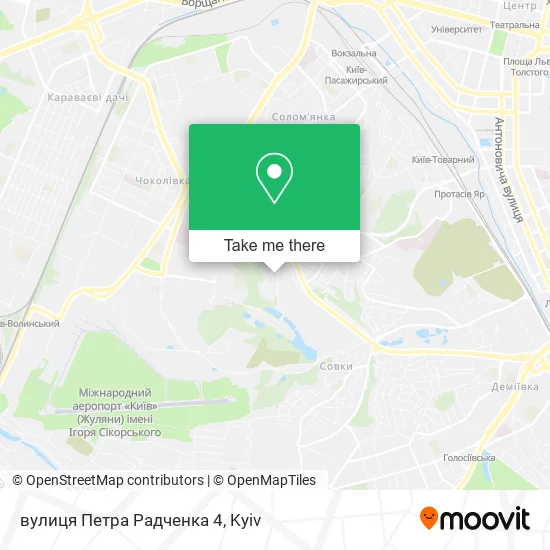 Карта вулиця Петра Радченка 4