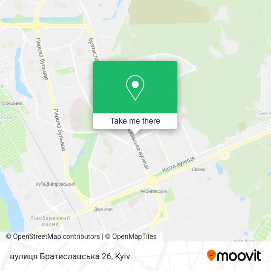 Карта вулиця Братиславська 26