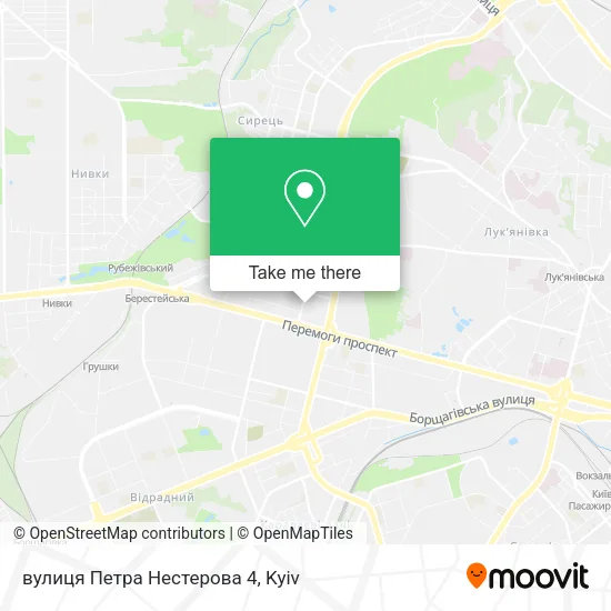 Карта вулиця Петра Нестерова 4