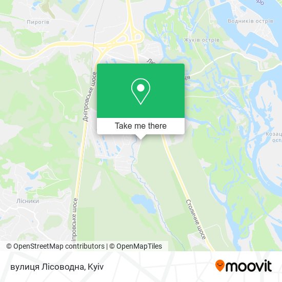 Карта вулиця Лісоводна