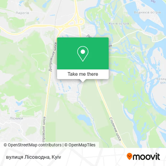 Карта вулиця Лісоводна