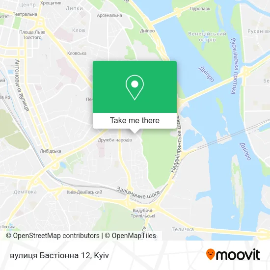 Карта вулиця Бастіонна 12