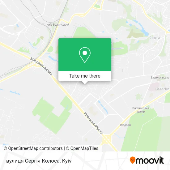Карта вулиця Сергія Колоса