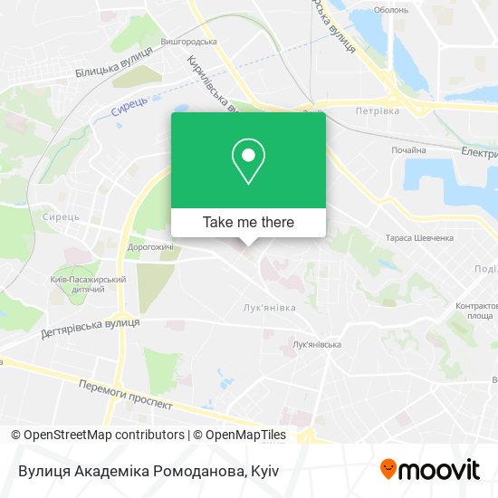 Вулиця Академіка Ромоданова map