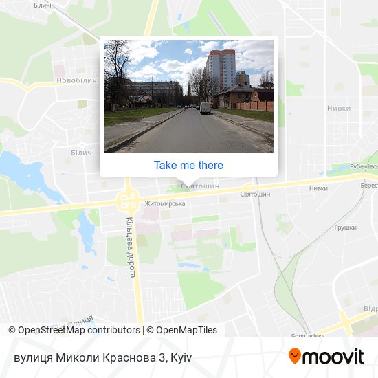 Карта вулиця Миколи Краснова 3