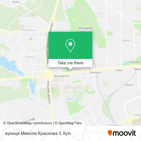 Карта вулиця Миколи Краснова 3