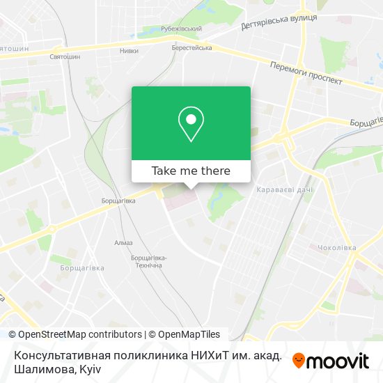 Консультативная поликлиника НИХиТ им. акад. Шалимова map