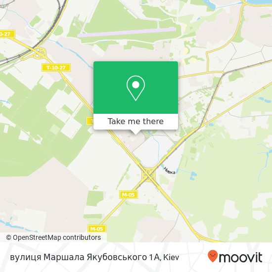 вулиця Маршала Якубовського 1А map