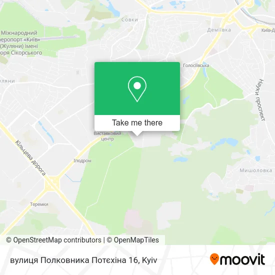 Карта вулиця Полковника Потєхіна 16