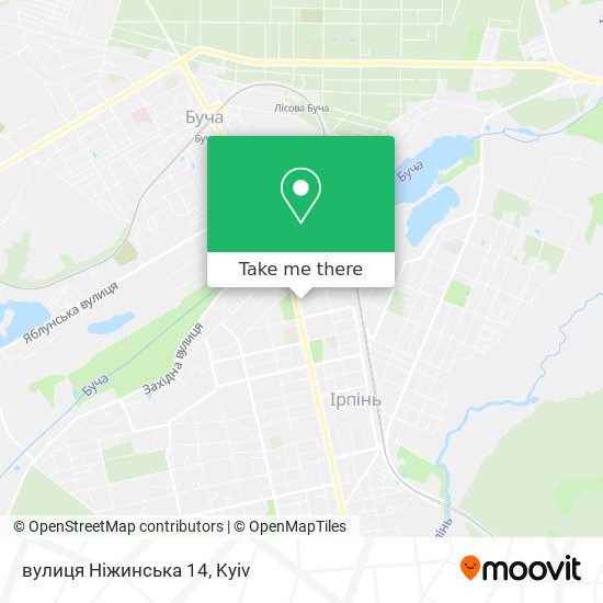 Карта вулиця Ніжинська 14