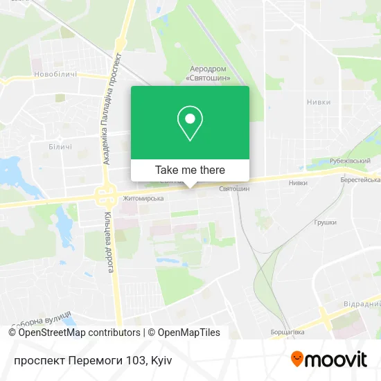 Карта проспект Перемоги 103
