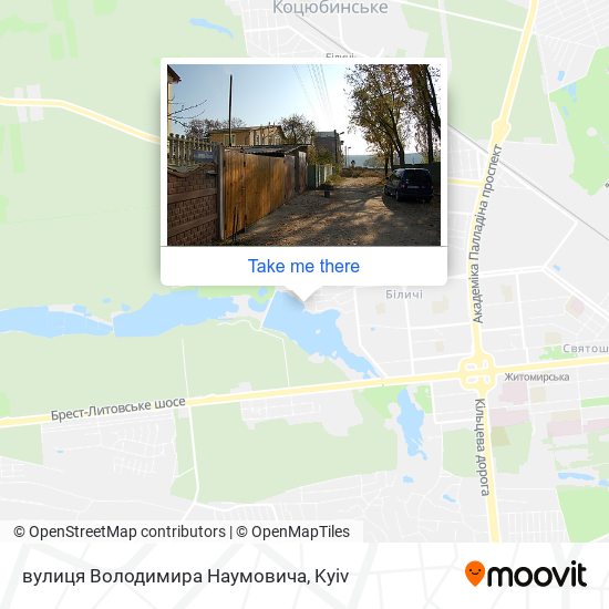 Карта вулиця Володимира Наумовича