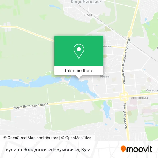 Карта вулиця Володимира Наумовича
