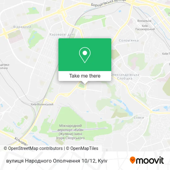 Карта вулиця Народного Ополчення 10 / 12