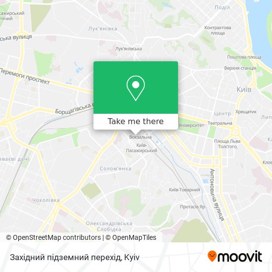 Західний підземний перехід map