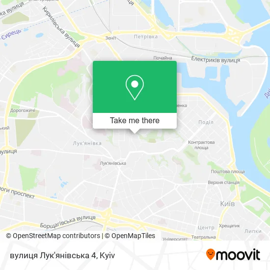 Карта вулиця Лук'янівська 4