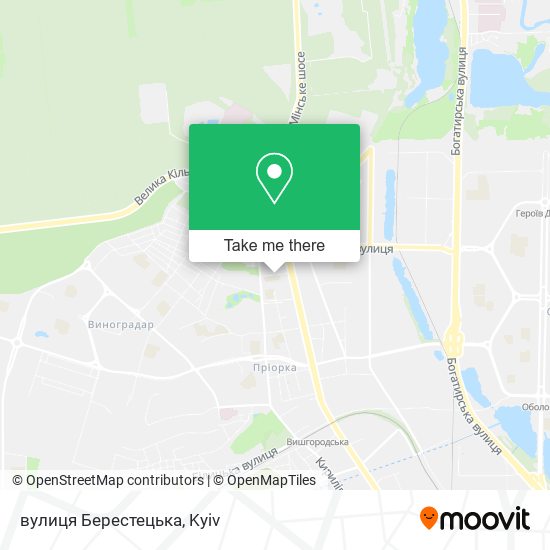 вулиця Берестецька map