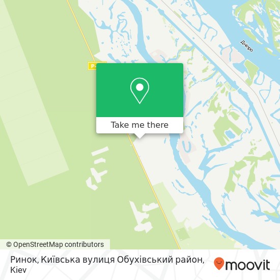 Карта Ринок, Київська вулиця Обухівський район