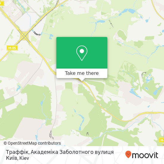 Карта Траффік, Академіка Заболотного вулиця Київ