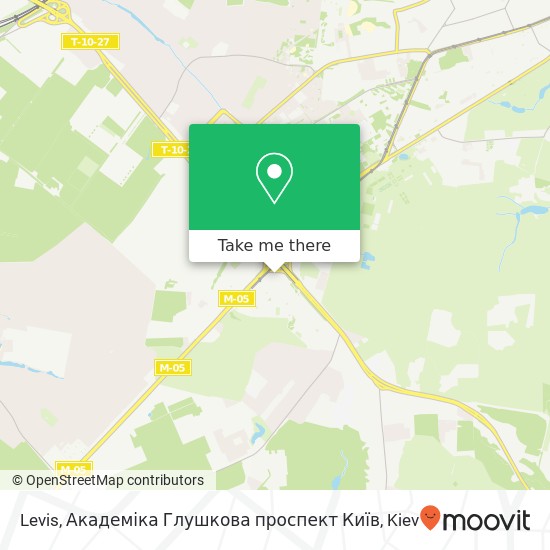 Levis, Академіка Глушкова проспект Київ map