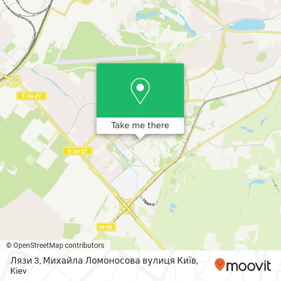 Лязи 3, Михайла Ломоносова вулиця Київ map