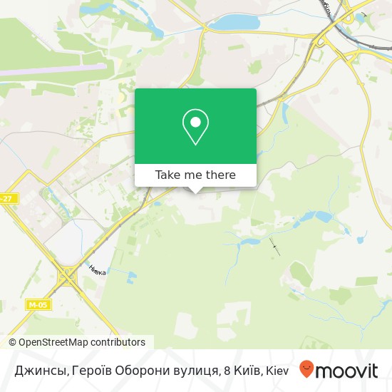 Джинсы, Героїв Оборони вулиця, 8 Київ map