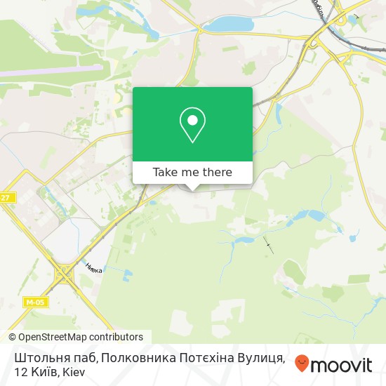 Штольня паб, Полковника Потєхіна Вулиця, 12 Київ map