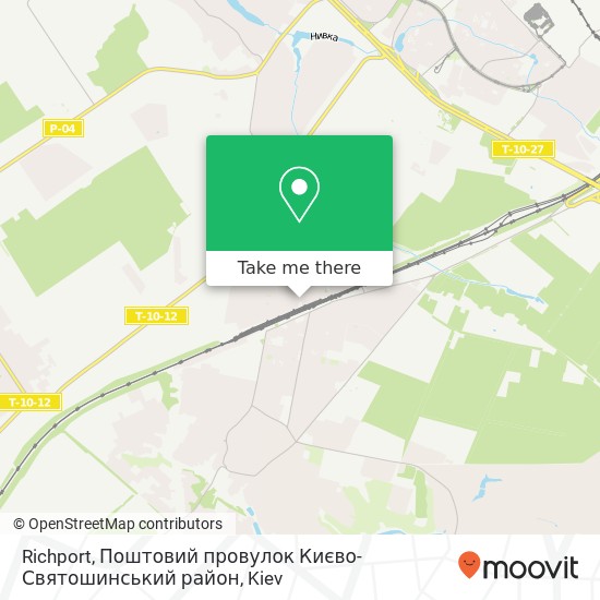 Richport, Поштовий провулок Києво-Святошинський район map