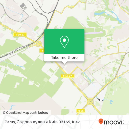 Карта Parus, Садова вулиця Київ 03169