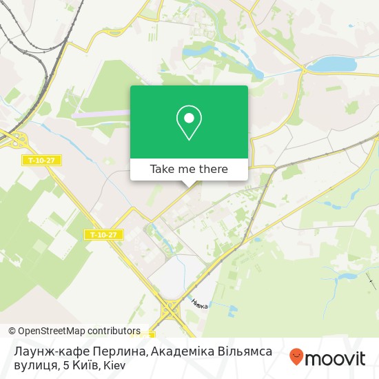 Лаунж-кафе Перлина, Академіка Вільямса вулиця, 5 Київ map