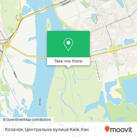 Карта Козачок, Центральна вулиця Київ