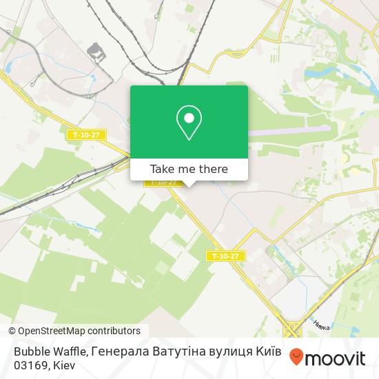 Bubble Waffle, Генерала Ватутіна вулиця Київ 03169 map