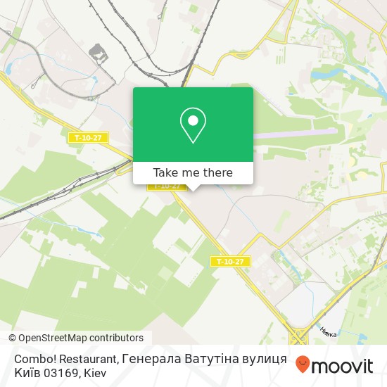 Combo! Restaurant, Генерала Ватутіна вулиця Київ 03169 map