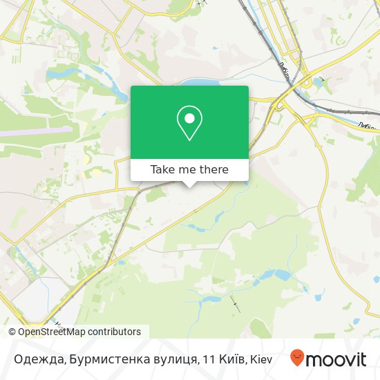 Одежда, Бурмистенка вулиця, 11 Київ map