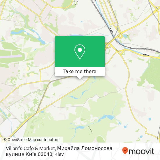 Villam's Cafe & Market, Михайла Ломоносова вулиця Київ 03040 map