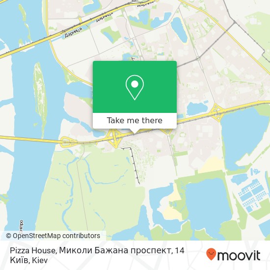 Pizza House, Миколи Бажана проспект, 14 Київ map