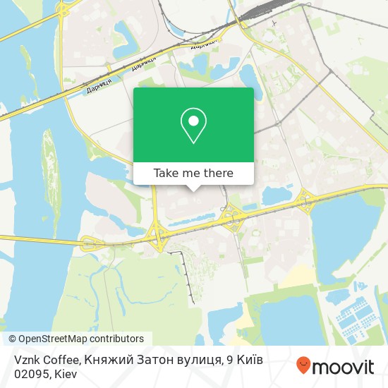Vznk Coffee, Княжий Затон вулиця, 9 Київ 02095 map