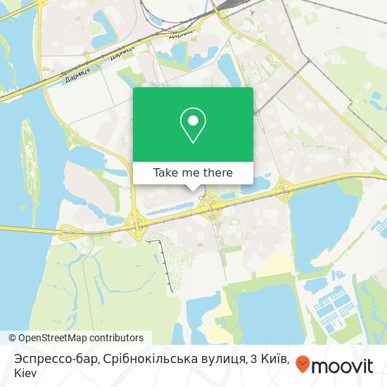 Эспрессо-бар, Срібнокільська вулиця, 3 Київ map