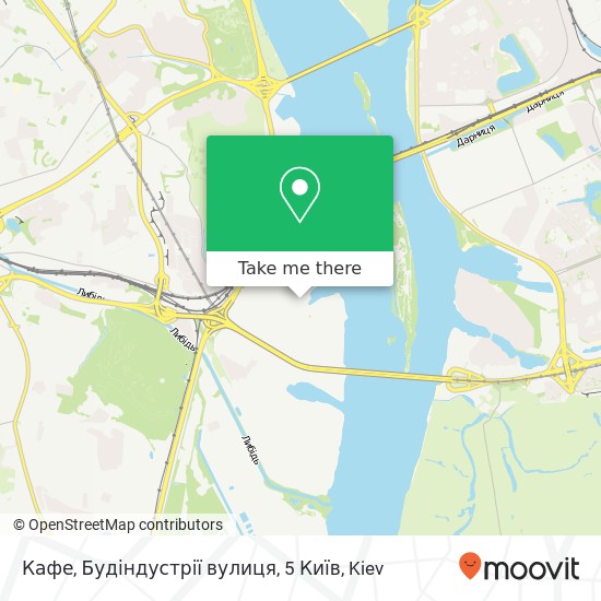 Карта Кафе, Будіндустрії вулиця, 5 Київ