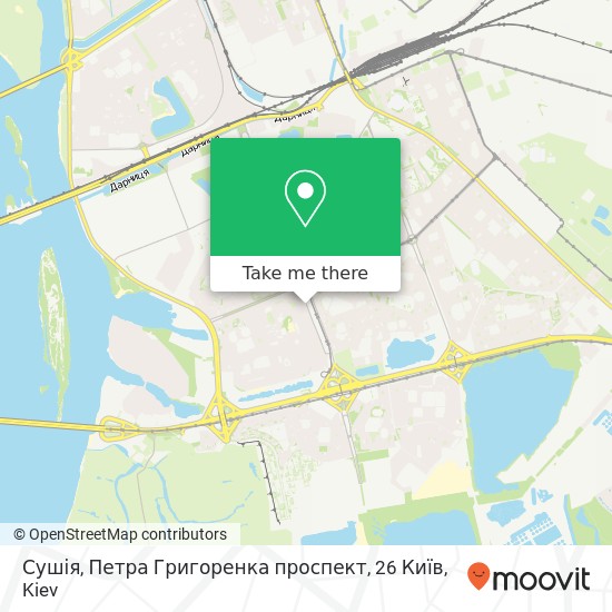 Сушія, Петра Григоренка проспект, 26 Київ map