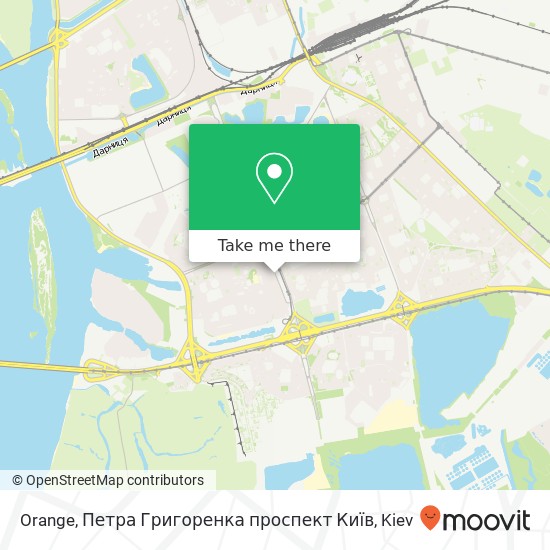 Orange, Петра Григоренка проспект Київ map