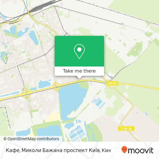 Кафе, Миколи Бажана проспект Київ map
