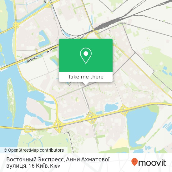 Восточный Экспресс, Анни Ахматової вулиця, 16 Київ map